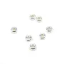 925 sterling silver flattened round beads 5mm x 10pcs