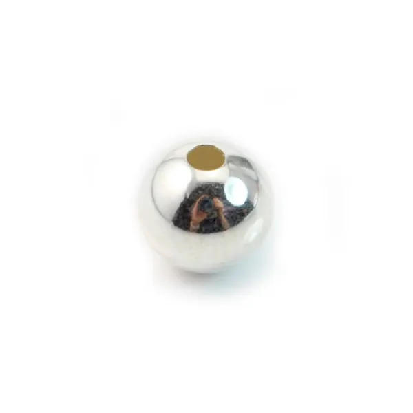 Boule Ronde en Argent 925 10.5mm  x 1pcs
