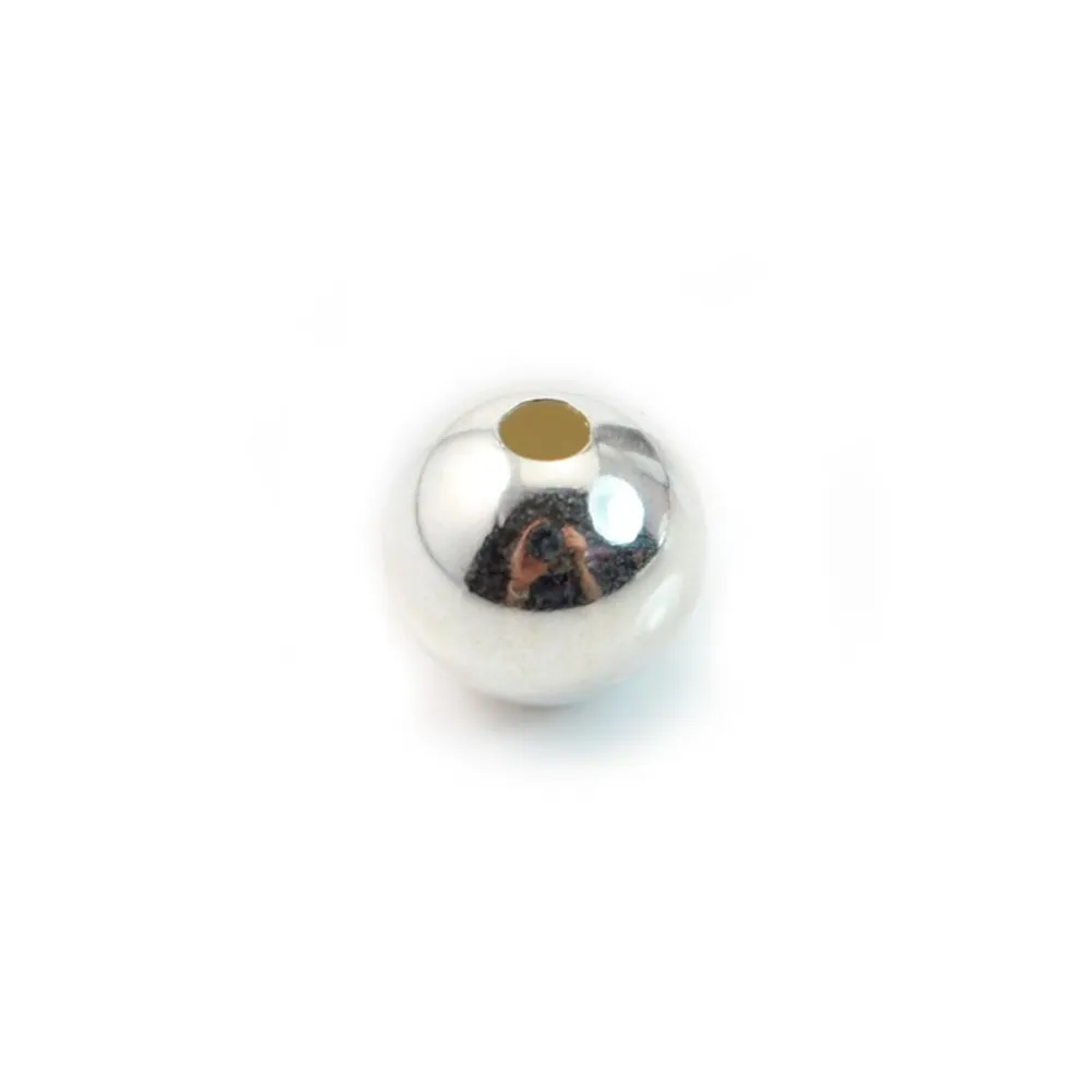 Boule Ronde en Argent 925 10.5mm  x 1pcs