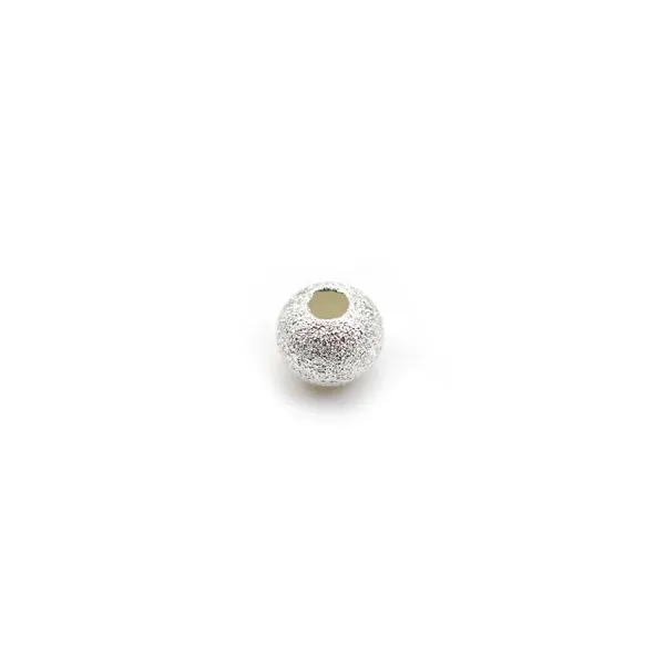 925 sterling Silver Diamond-tipped Ball  5mm x 6pcs