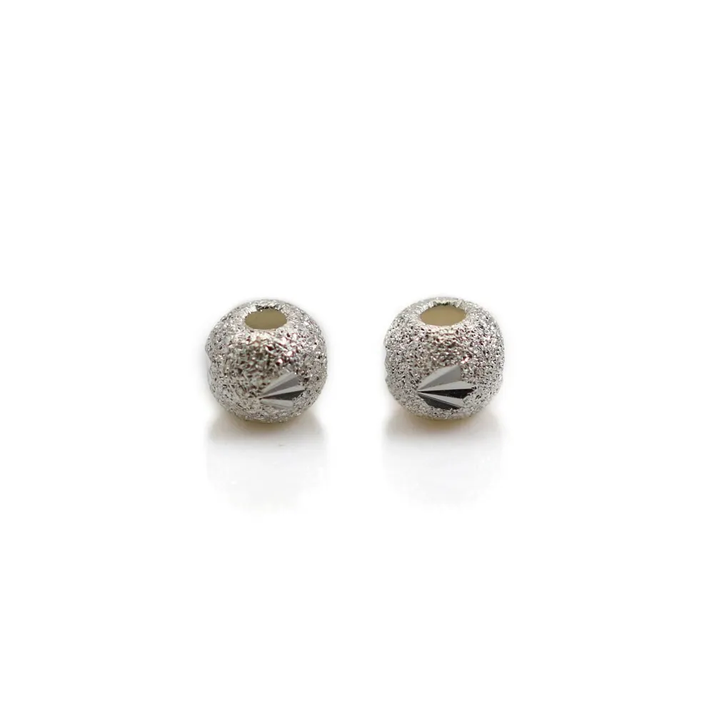 Argent 925 Anneaux Rond Plat diamenté 5.5mm  x 4 pcs
