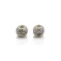 Argent 925 Anneaux Rond Plat diamenté 5.5mm  x 4 pcs