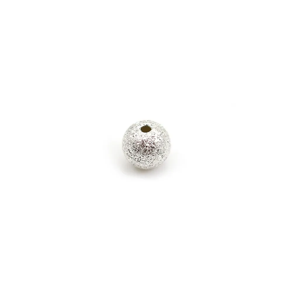 925 sterling Silver Diamond-tipped Ball  6mm x 4pcs