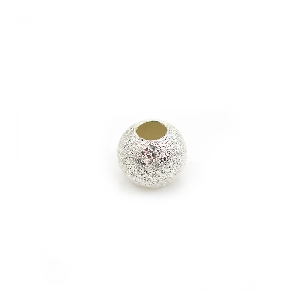 Perle brillante boule en argent 925 8mm x 1pc