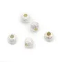 Perle brillante boule en argent 925 8mm x 1pc