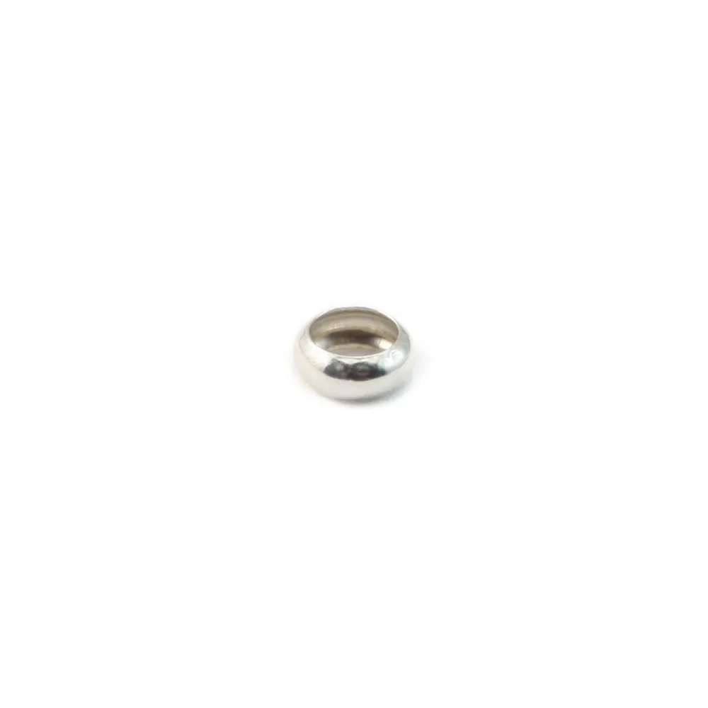 Argent 925 rondelle avec zircon 12x8mm x 4 pcs