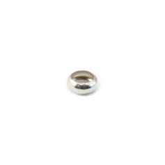 Argent 925 rondelle avec zircon 12x8mm x 4 pcs