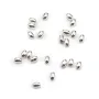 Argent 925 Anneaux Rond Plat diamenté 5.5mm  x 4 pcs