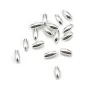 Argent 925 Anneaux Rond Plat diamenté 5.5mm  x 4 st