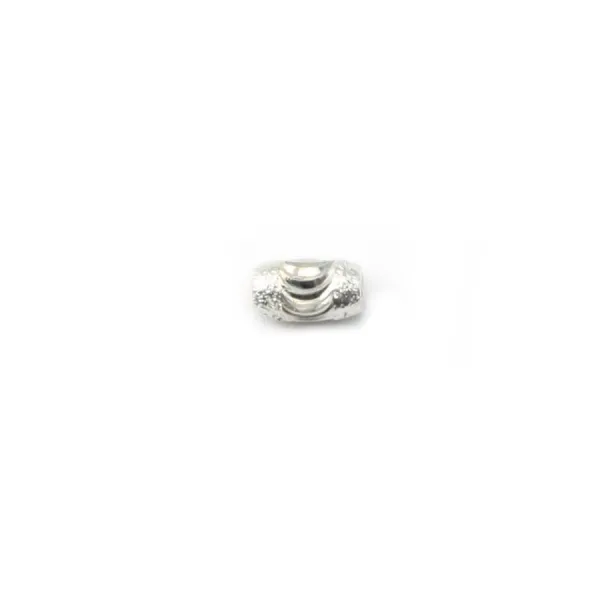 Argent 925 Anneaux Rond Plat diamenté 5.5mm  x 4 pcs