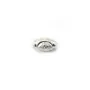 sterling silver 925 Laser Cut Beads olive 4x7mm x 4 PCS 