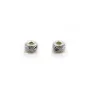 Argent 925 Anneaux Rond Plat diamenté 5.5mm  x 4 pcs