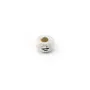 Argent 925 Anneaux Rond Plat diamenté 6.5mm x 2pcs
