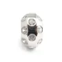 Argent 925 rondelle avec zircon 12x8mm x 4 pcs