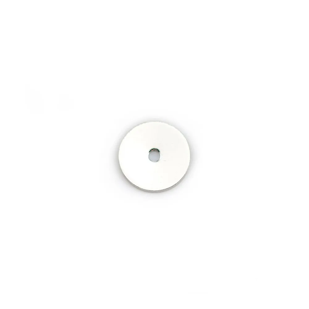 Disque 1 trou en argent 925  8 mm x 5pcs