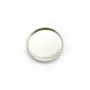 Serti en argent 925, pour cabochon rond de 12mm x 2pcs