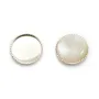 Set in 925 silver, for 12mm round cabochon x 2pcs