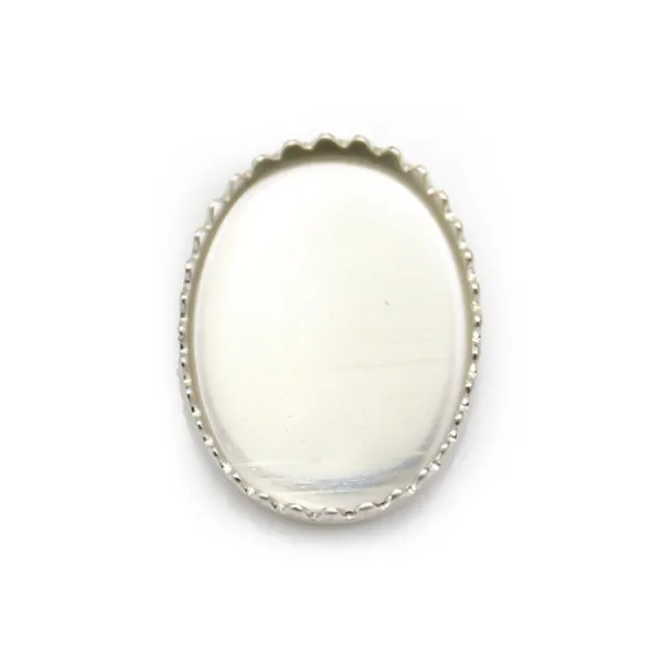 Set in 925 silver, for oval cabochon, 13 * 18mm x 1pc
