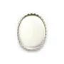Serti en argent 925, pour cabochon de forme ovale, 13 * 18mm x 1pc
