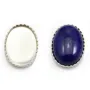Serti en argent 925, pour cabochon de forme ovale, 13 * 18mm x 1pc
