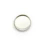 Serti en argent 925, pour cabochon rond de 10mm x 2pcs