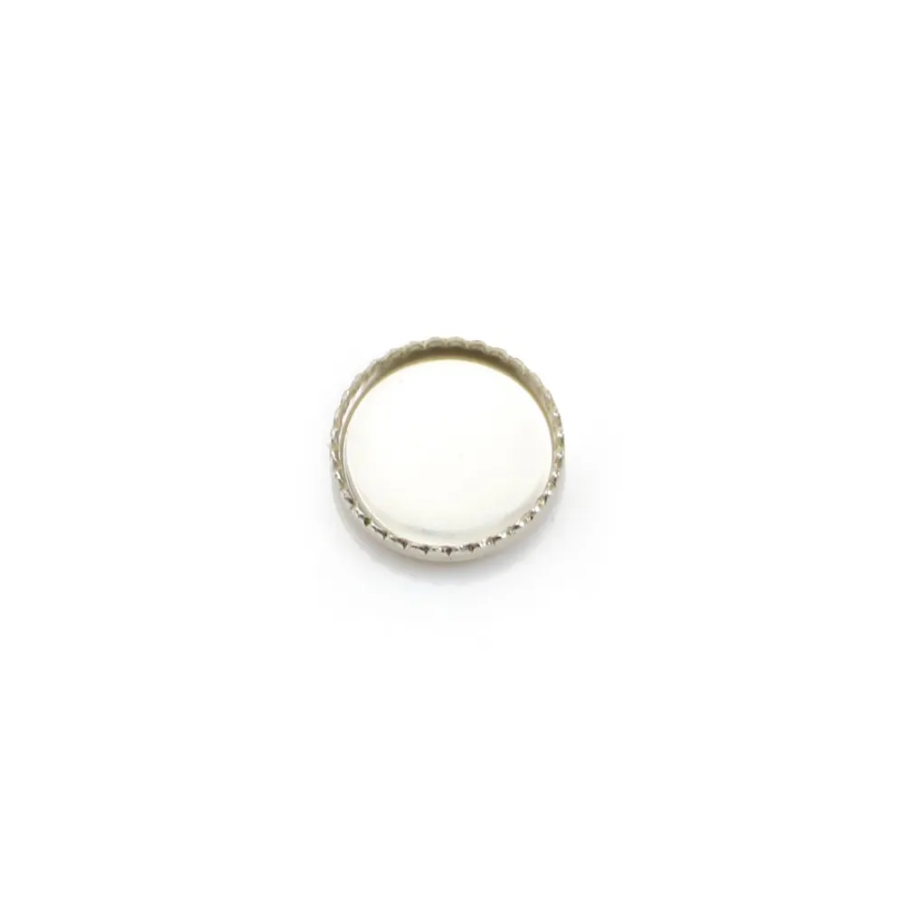 Serti en argent 925, pour cabochon rond de 8mm x 2pcs