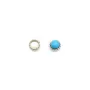 Serti en argent 925, pour cabochon rond de 3mm x 10pcs