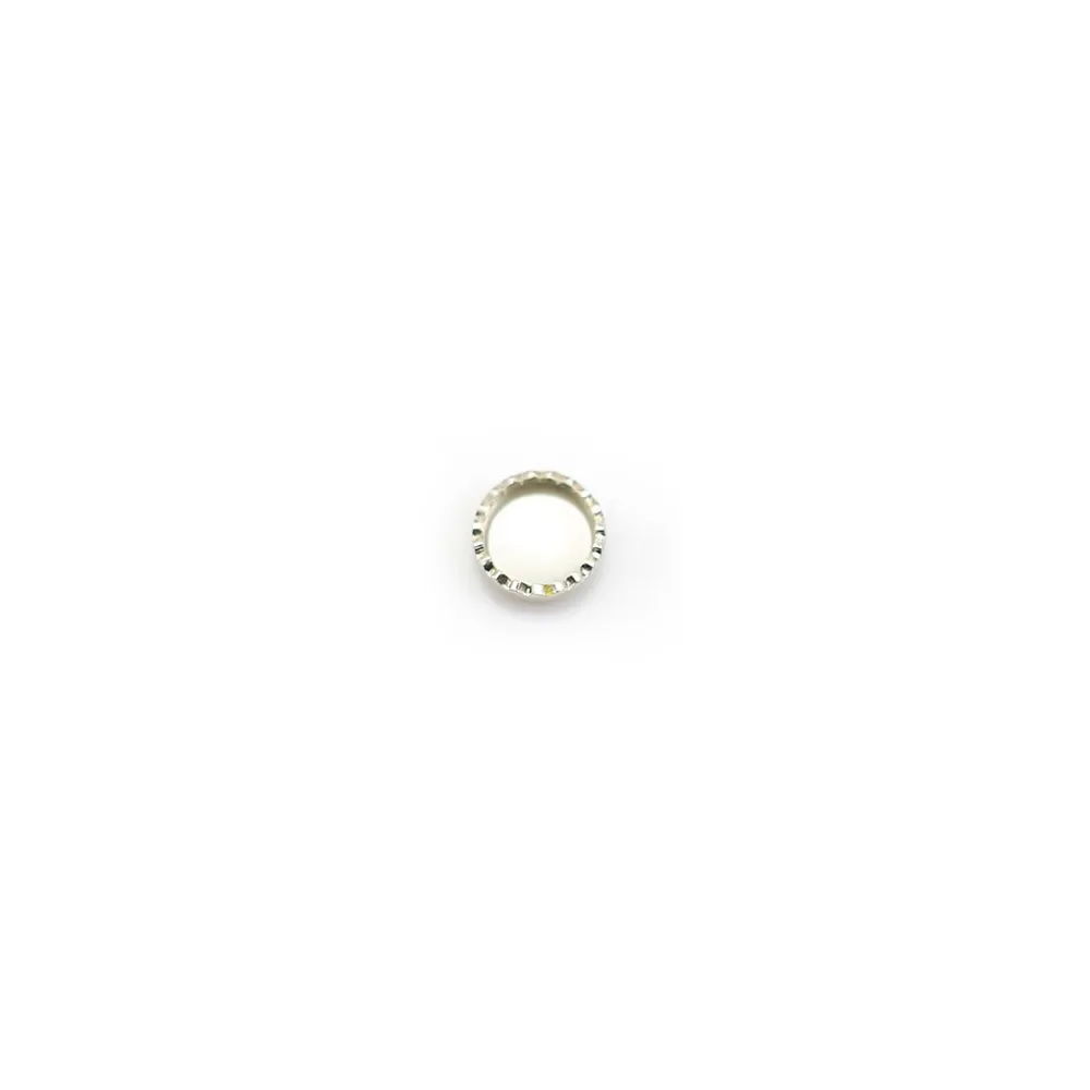 Serti en argent 925, pour cabochon rond de 4 mm x 10pcs