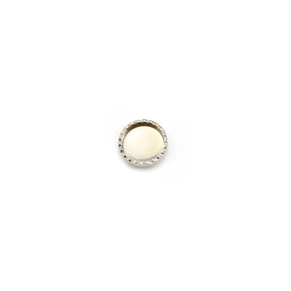 Serti en argent 925, pour cabochon rond de 5 mm x 5pcs