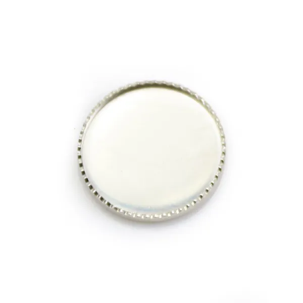 Serti en argent 925, pour cabochon rond de 14mm x 1pc