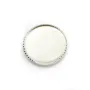 Set in 925 silver, for 14mm round cabochon x 1pc