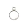 Pendentif en argent 925, avec serti pour cabochon rond de 10mm x 1pc