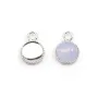 Pendentif en argent 925, avec serti pour cabochon rond de 8mm x 1pc