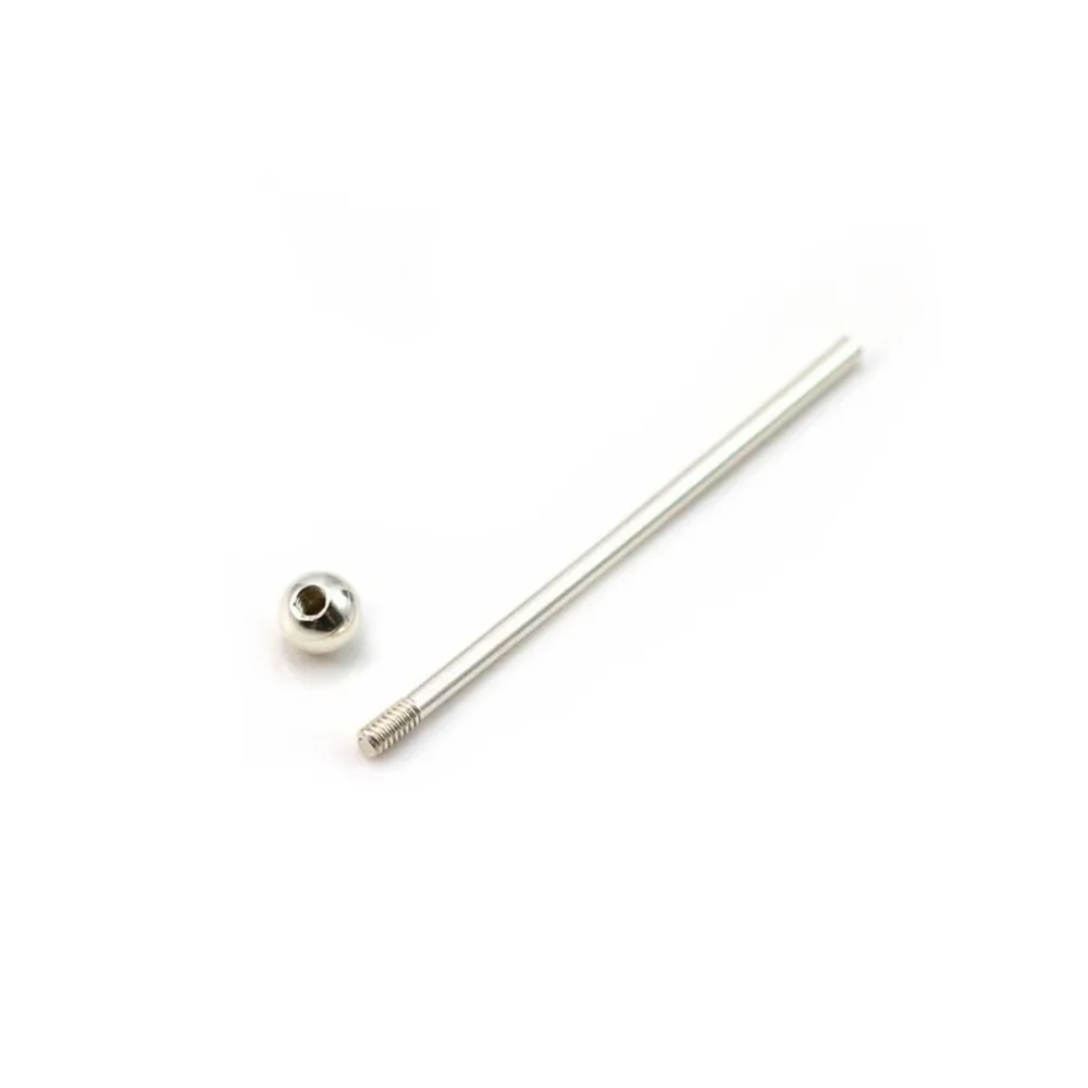 Tige à boule,argent 925 ,27mm x 2pcs