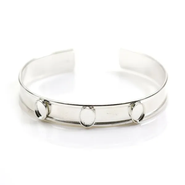 Solid 925 Sterling Silver Bangle Bracelet | 5mm Thick, 60mm Size, Polished Finish