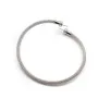 Bracelet jonc flexible avec sreasse pour semi-percées ,argent 925, x 1pc