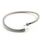 Bracelet jonc flexible avec sreasse pour semi-percées ,argent 925, x 1pc
