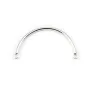 Demi-jonc bracelet avec 2 anneaux argent 925 ,25x62mm x1pc