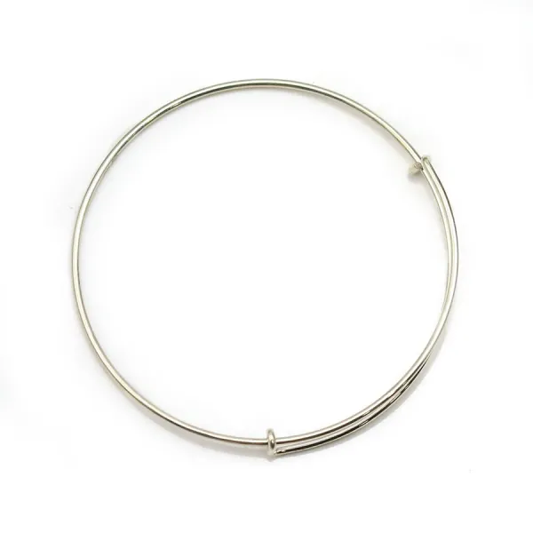 Bracelet réglable en argent 925, mesurant 57mm x 1pc