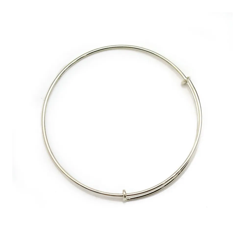 Bracelet réglable en argent 925, mesurant 57mm x 1pc
