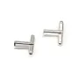 925 Sterling Silver cufflink pendant  24x7.6mm x 1pc 