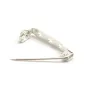 925 silver brooch, with 3 holes, measuring 25 * 4.5mm, x 1pc