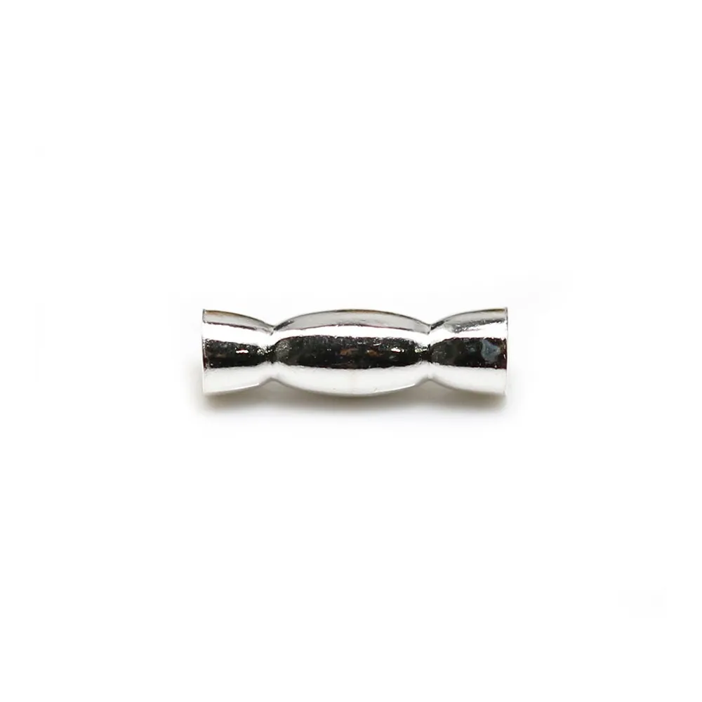 Tube Forme Papillote Argent 925 11x3mm x 2pcs 