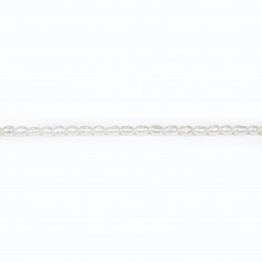 White oval freshwater pearls on thread 2.5x4mm x 40cm