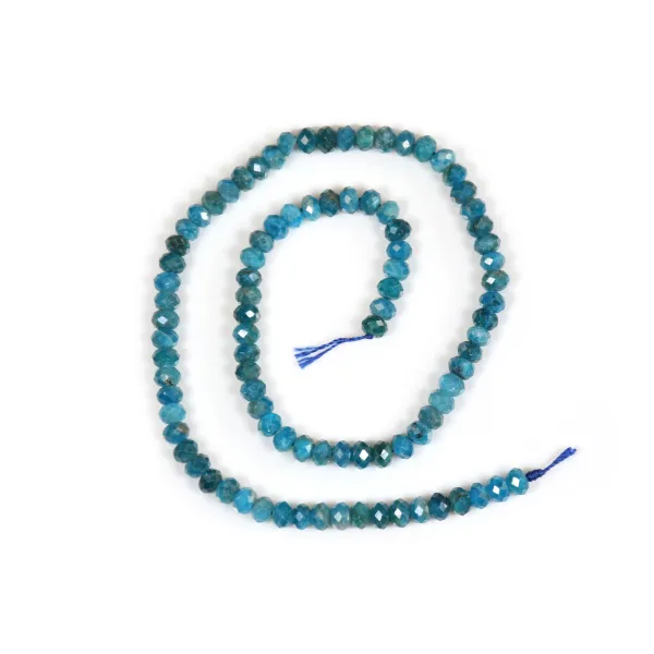 Apatita, redonda facetada, 3x5mm x 39cm