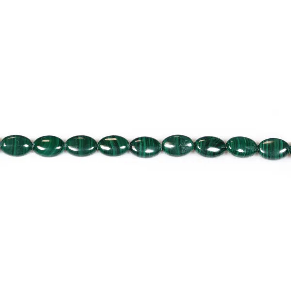 Malachite ovale 8x12mm x 40cm