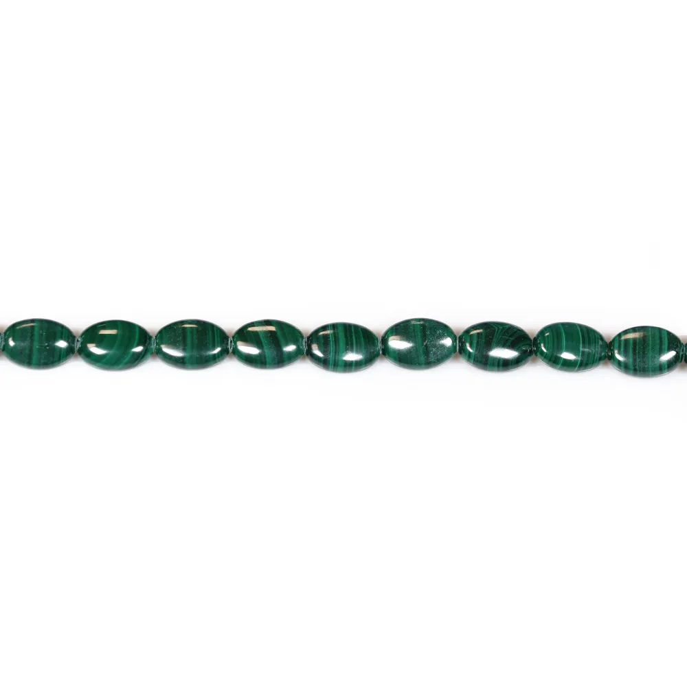 Malachite ovale 8x12mm x 40cm