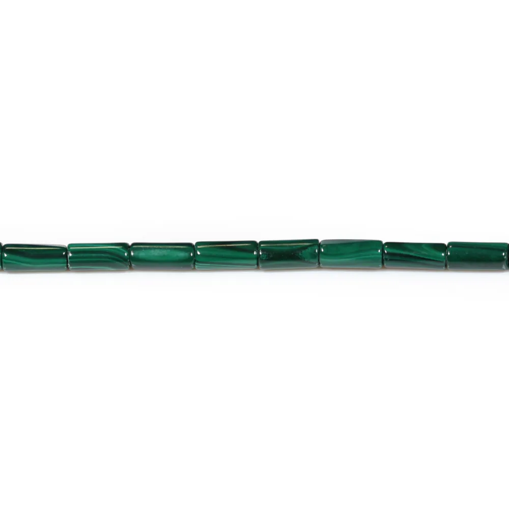 Malachite tube 4x6mm x 40cm