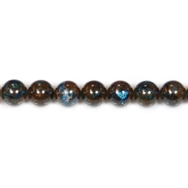 Chrysocolle rond 8mm x 40cm