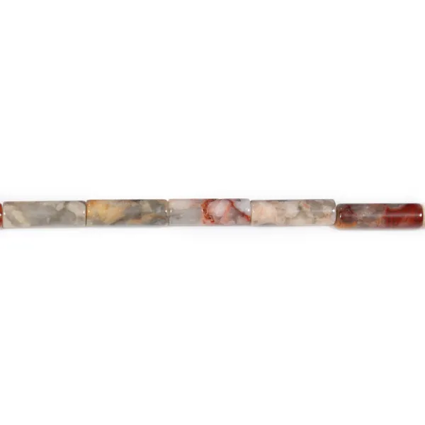 Agate crazy tube 4x13mm x 40cm